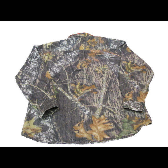 Mossy Oak Mens Size Large Flannel Shirt Chamois Heavyweight Breakup Camouflage - Picture 2 of 8